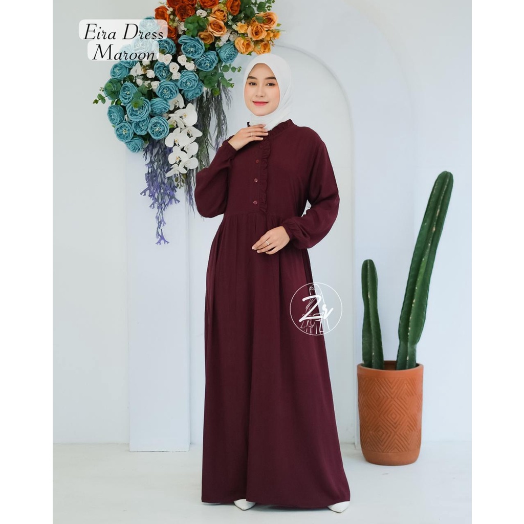 DRESS KATUN TWILL CALINA DAN ERIA ORI ZR GAMIS WANITA KEKINIAN NYAMAN