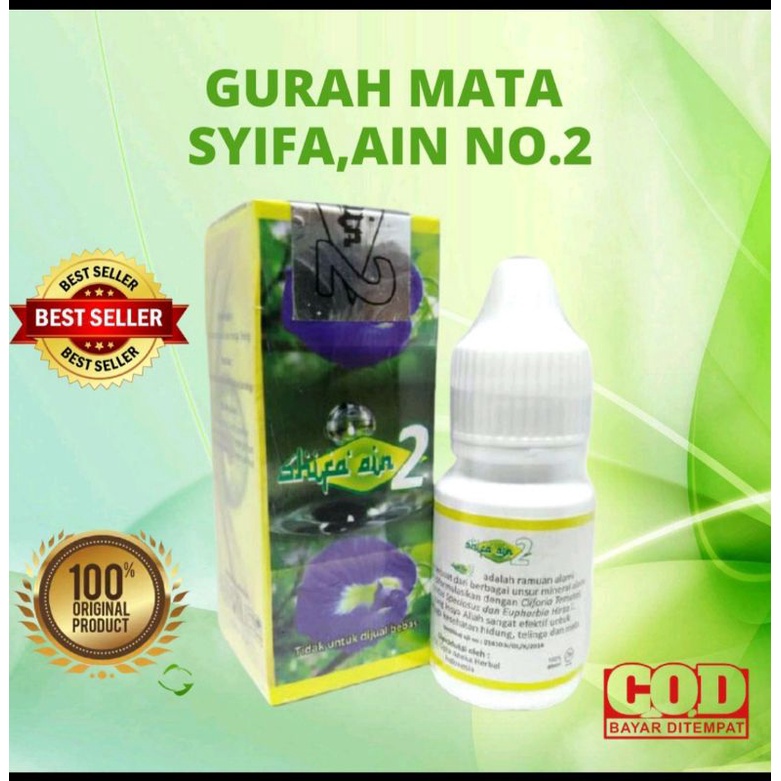 Obat Tetes Mata Herbal Syifa Aini 2 Bunga Teleng(tidak perih) Original