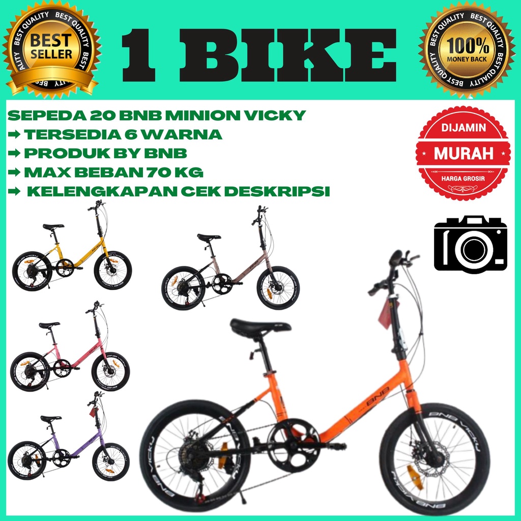 Sepeda BNB Minion Vicky 20 inch TERBARU!! sepeda murah , sepeda dewasa, sepeda anak