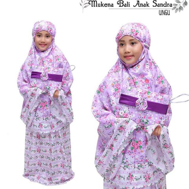 Mukenah Rukuh Mukena Bali Anak Sandra Ungu