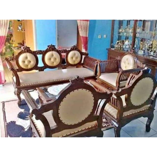 Sofa kartini jambu kursi tamu jati ukiran jambu