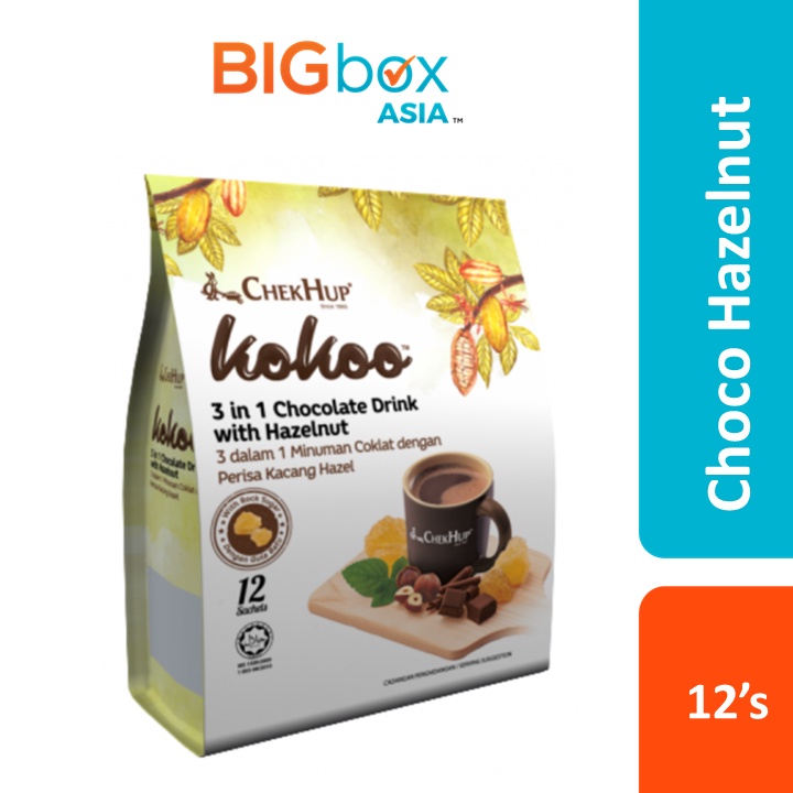 Chek Hup 3in1 Kokoo Chocolate Drink (12's x 30g) - Hazelnut (EXP: 26 Apr 2023)