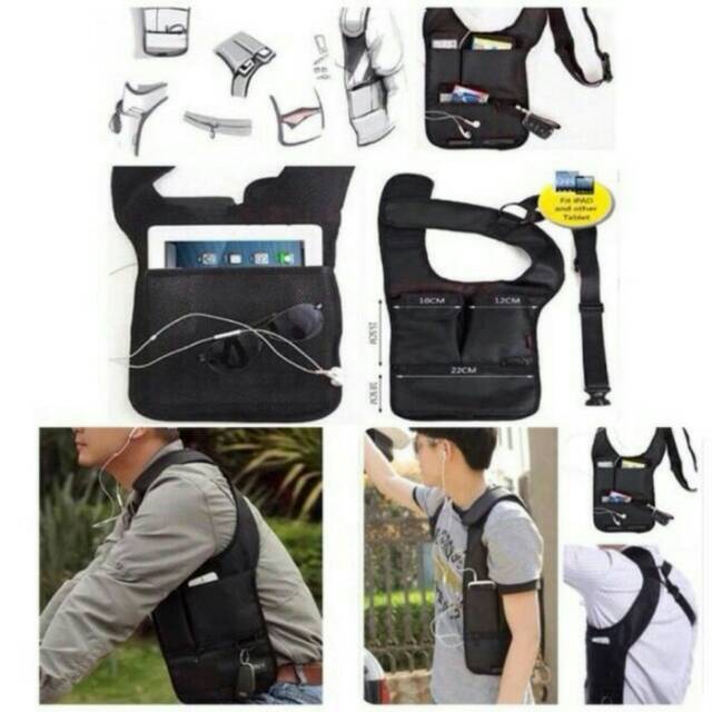Tas Promo Gadget pundak bahu army polisi FBI agen 007 bag organizer