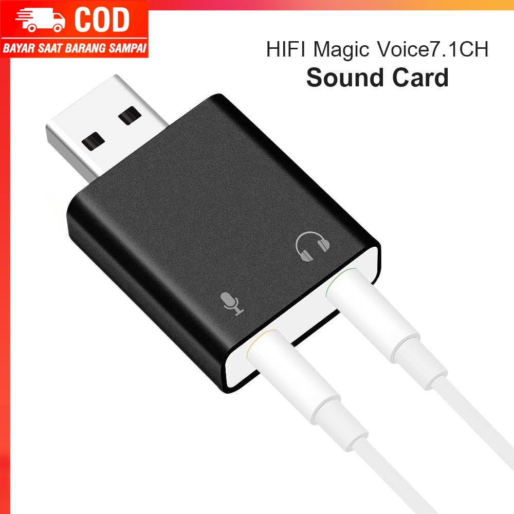 (100% BARANG ORI) External USB Sound Card 3D Audio 7.1