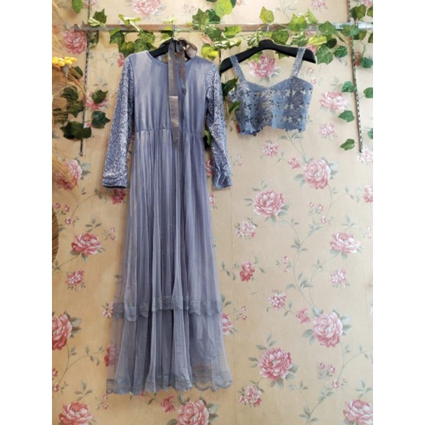 dress tile combi rompi rajut CAHAYA BUTIQ