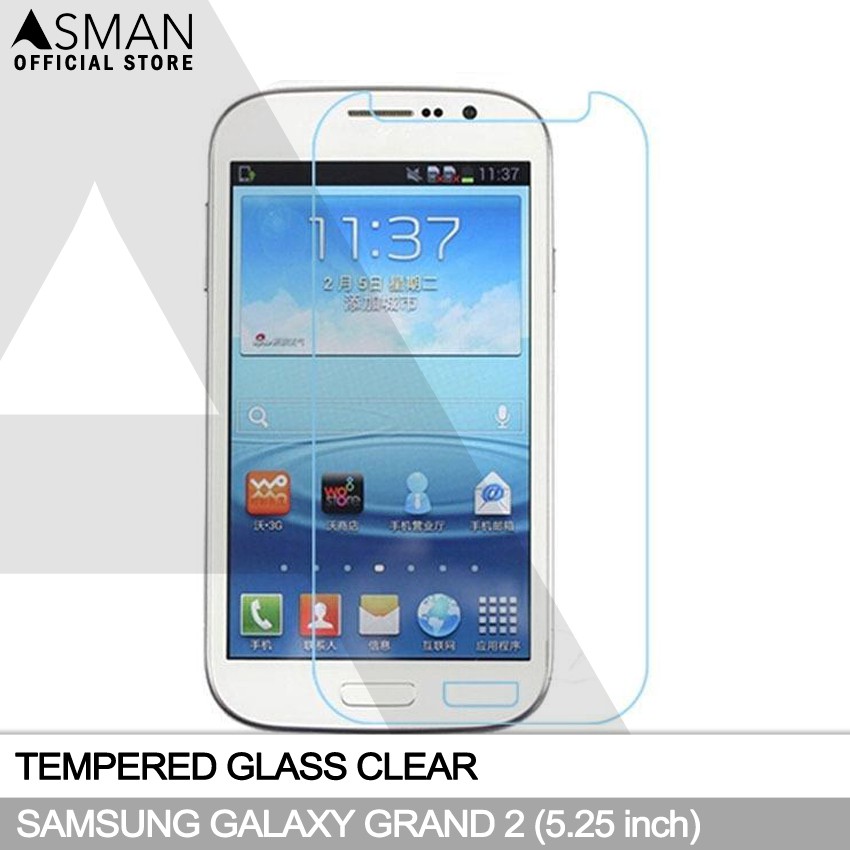 Tempered Glass Samsung Galaxy Grand 2 (5.25&quot;) | Anti Gores Pelindung Layar Kaca - Bening