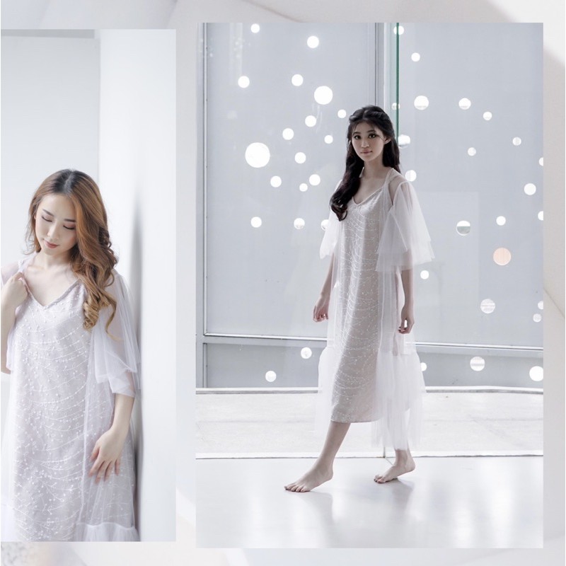 𝙏𝙪𝙩𝙪𝙡𝙡𝙚 Faye Robe Wedding Robe Pengantin Robe Bridal Kimono Pengantin Kimono Wedding