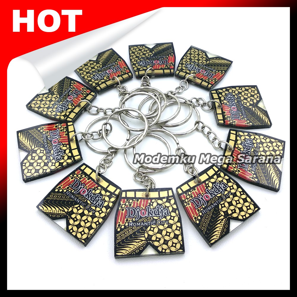 Gantungan Kunci Celana Batik Jogja  MRT37 - 20pcs
