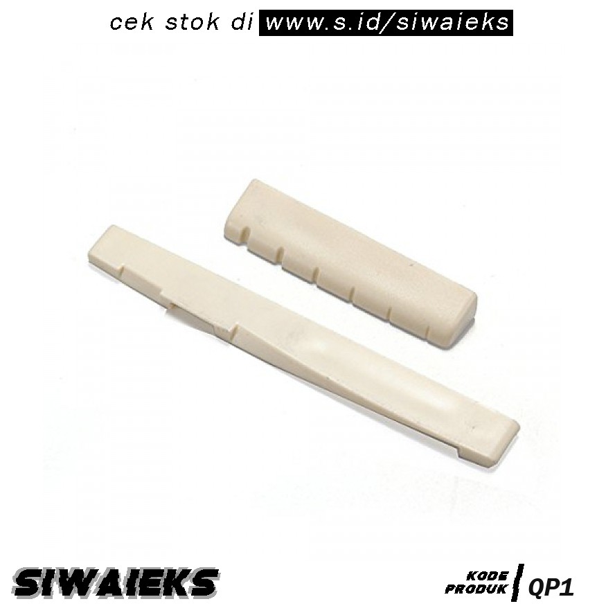 Grab Medan QP1 Bridge Pins + Saddle Senar Gitar Akustik - A009 - Beige