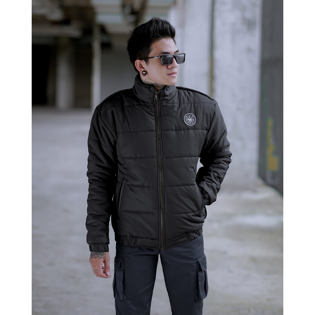 Jaket Touring Motor Pria Polos Down Jacket Tebal Adem Windbreaker BGSR