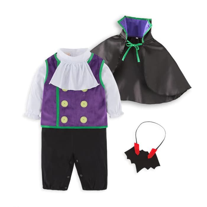 Baby vampire romper bayi anak balita kostum baby costum jumper drakula