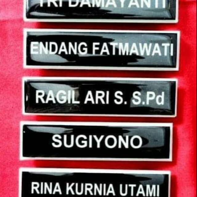 

Nametag / nama dada bahan acrylic + resin