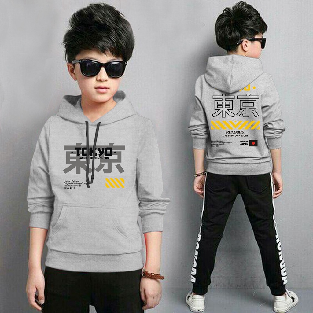 Jaket Anak Laki Laki/Jaket Anak Terbaru/Hoodie Anak Tokio Gaming Bahan Fleece Tebal 4-11 TAHUN