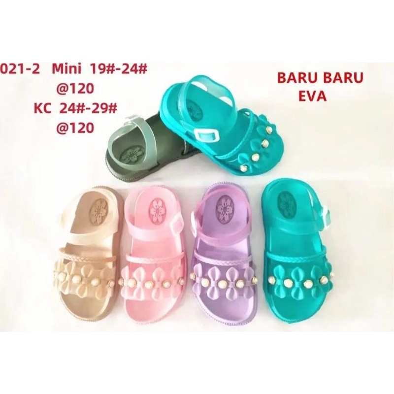 Sandal Tali Belakang Anak Bayi motif Bunga Mutiara 021