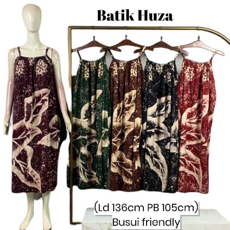 D Gantung jumbo Batik Huza / Daster tali tanpa lengan singlet halus batik cap Pekalongan