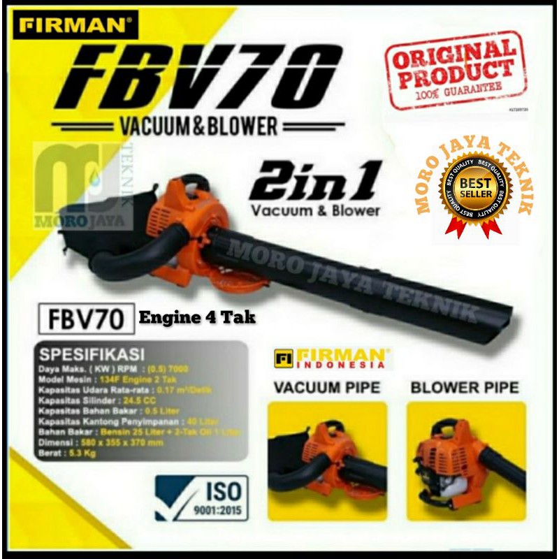 Mesin Vacuum Blower Sheredder Firman FBV-70 4Tak Blower Vacuum Penyedot Daun Kering DLL
