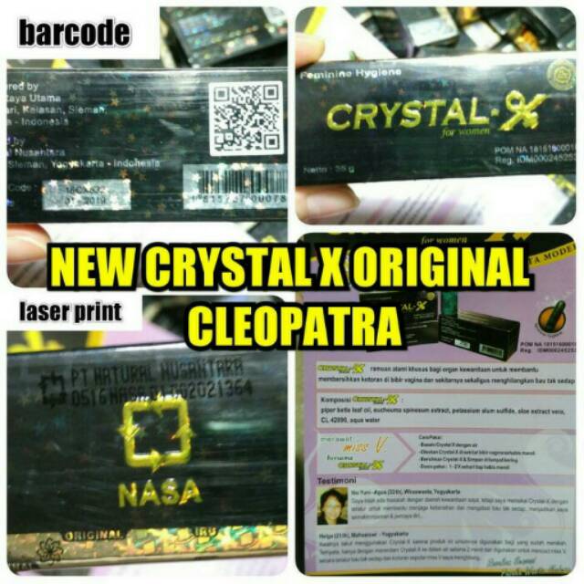 

Crystal x/ CX new / baru pita / holo melintang IRU ORIGINAL