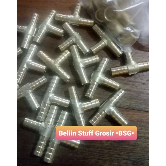 Napel/ Nepel sambungan selang T cabang 3 untuk selang gas kompor gas