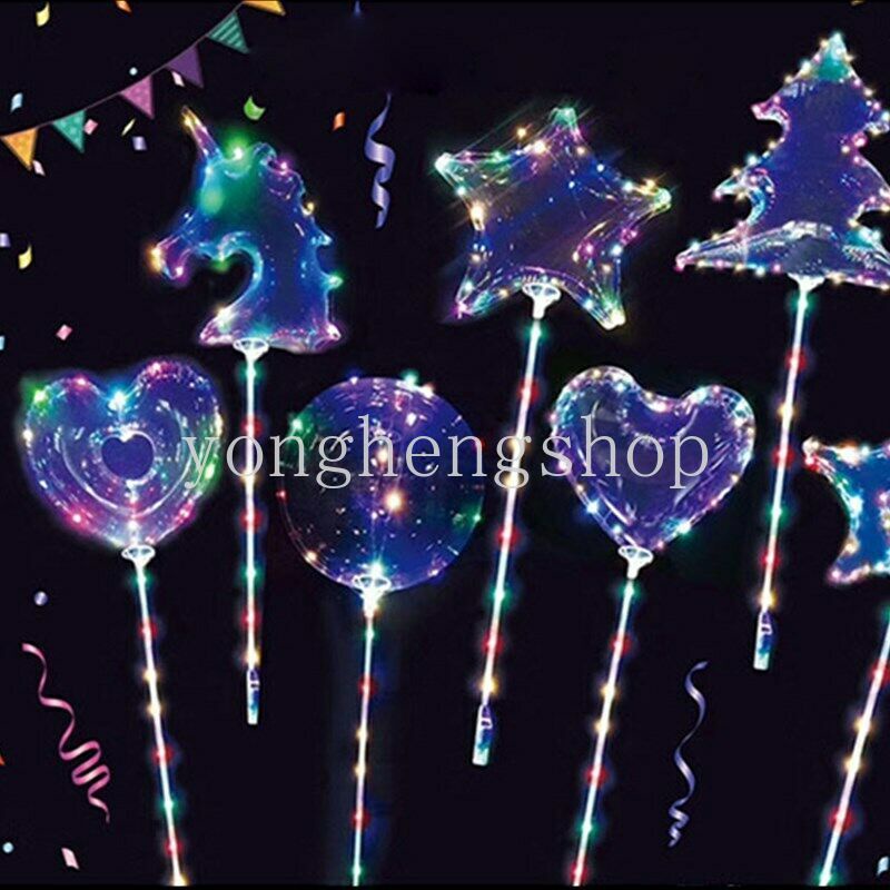 Lampu String LED 20 &quot;Bentuk Balon Bobo Unicorn / Bintang / Hati Untuk Dekorasi Pesta Ulang Tahun / Pernikahan