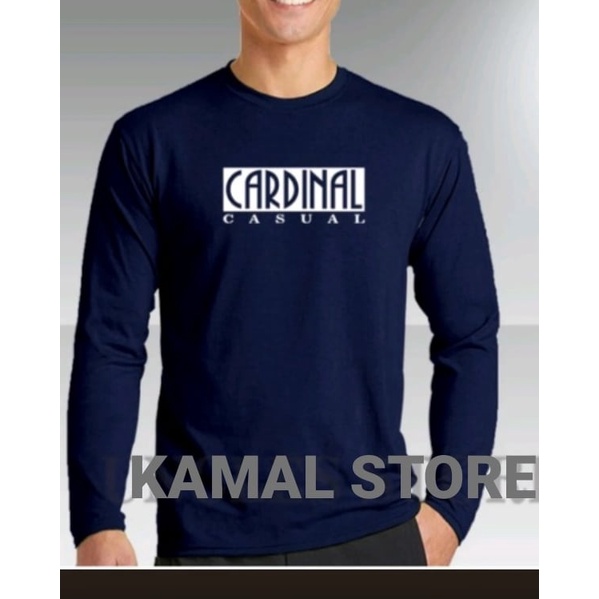 kaos cardinal lengan panjang/kaos pria lengan panjang