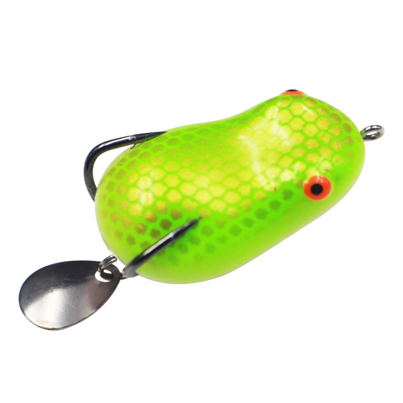 1pc Umpan Pancing Softlure Bentuk Katak Luminous 4cm 7g Dengan Kail Ganda Fishing Lure Ikan Bait Tackle