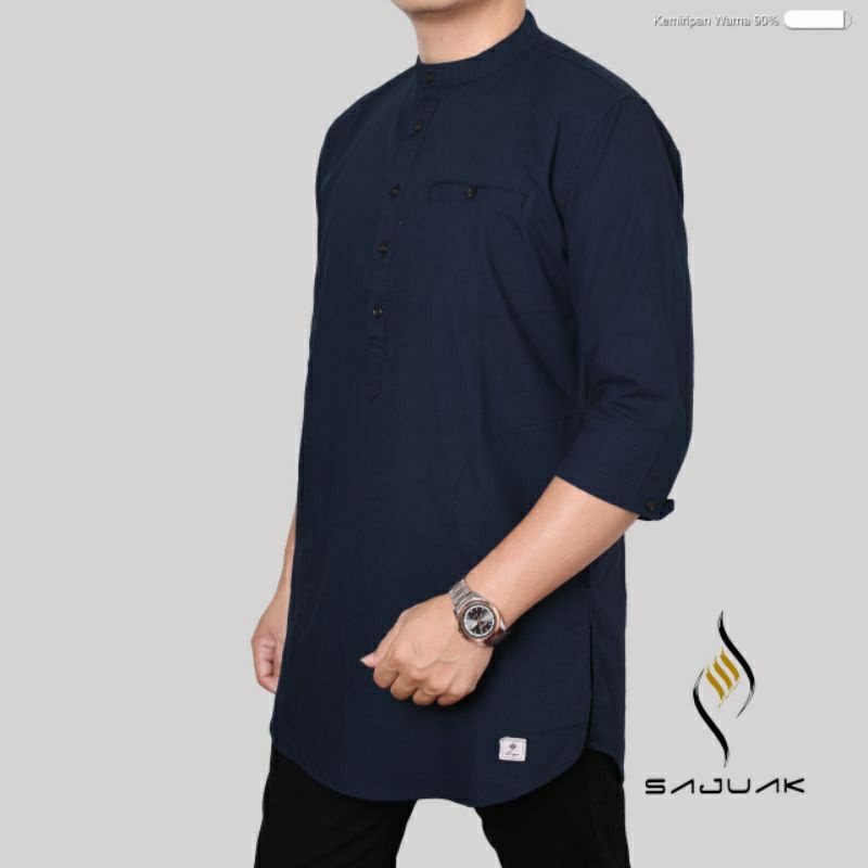 BAJU KEMEJA KURTA PRIA LENGAN 3/4 SOFT KATUN WARNA TERBARU ORIGINAL SAJUAK