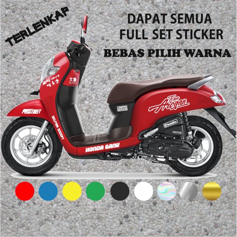 (COD) Sticker All Scoopy Team Arogan Satu Set dapat Semua