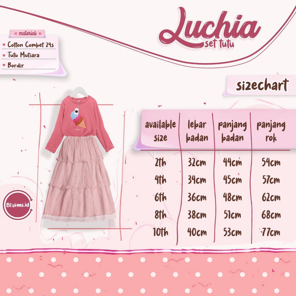 Setelan Luchia Set Tutu by Blooms.id