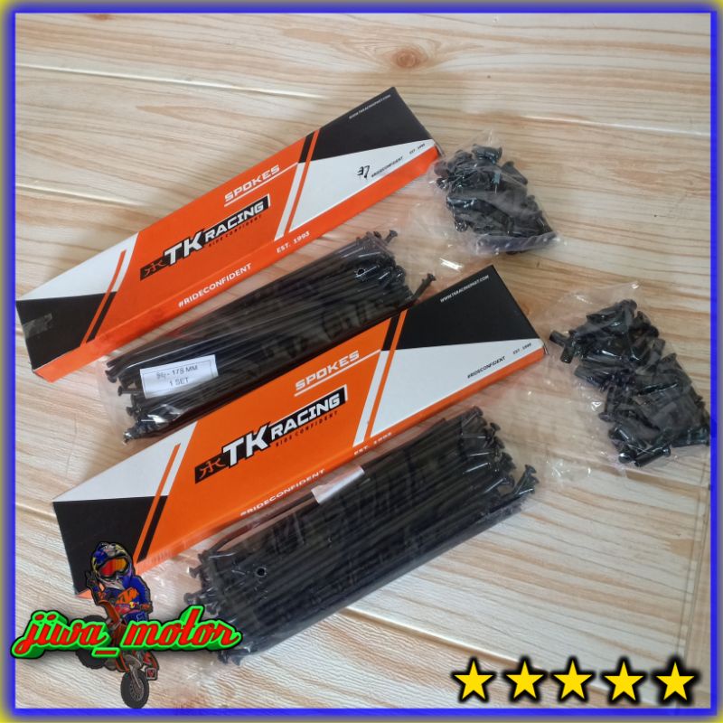 jari jari hitam depan belakang supermoto klx dtracker 150 ring velg 17 / 17 jari jari ring 17 superm