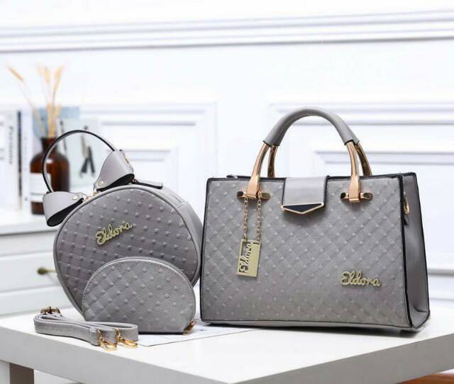 SALE Tas import Eldora Erlene 5701 (3in1) set handbag wanita branded batam