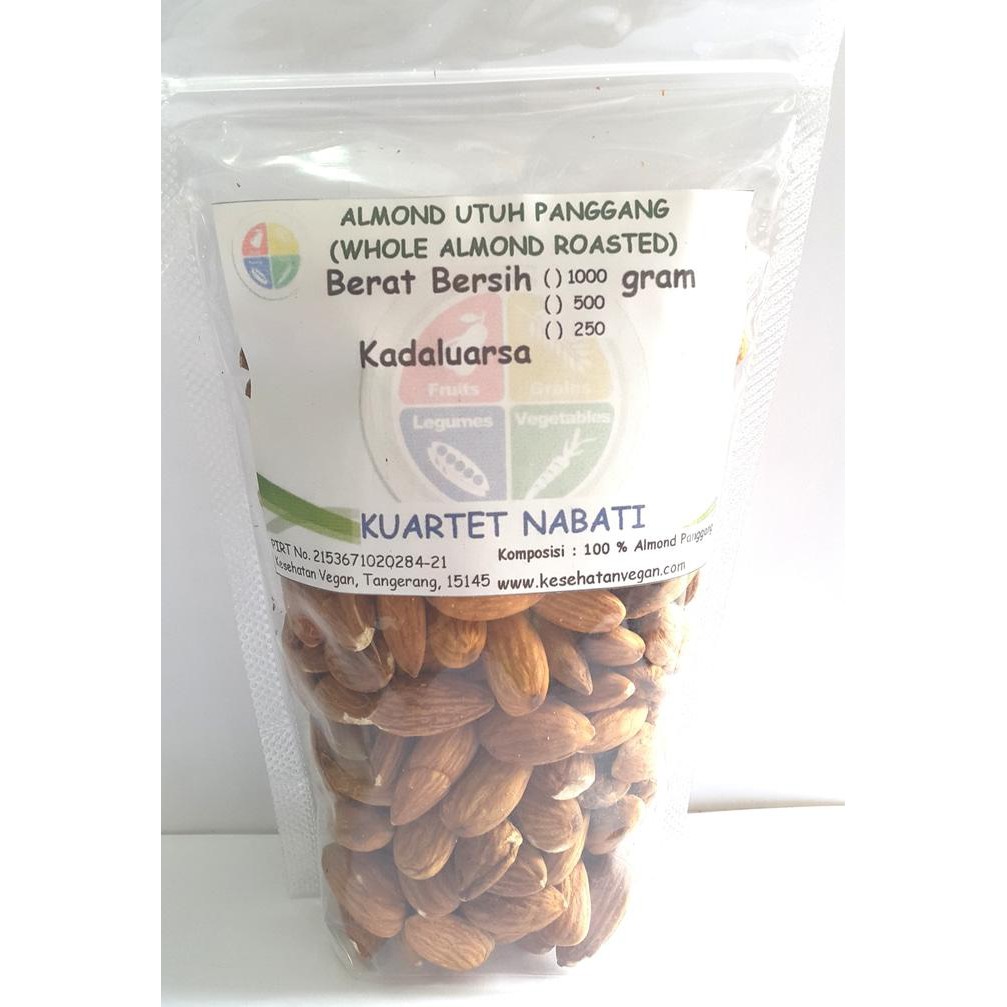 

Diskon Gila!! Almond Kupas Panggang / Roasted Almond (250 Gr)