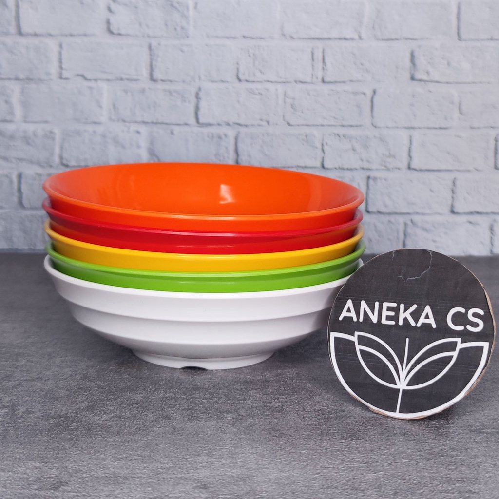 Mangkok Melamin 6 inch - Mangkok Ceper - Mangkok Lauk - Mangkok Sayur - Mk1356