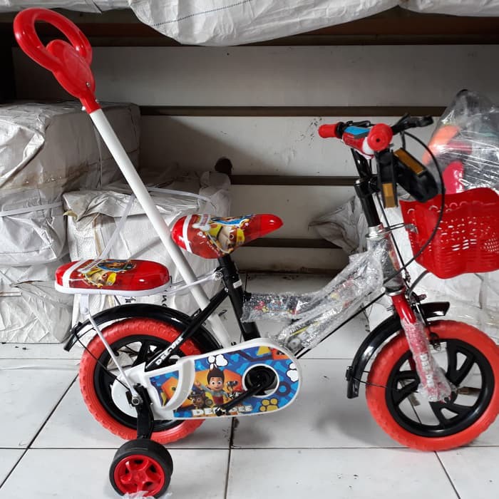 Sepeda anak 12 morison tongkat