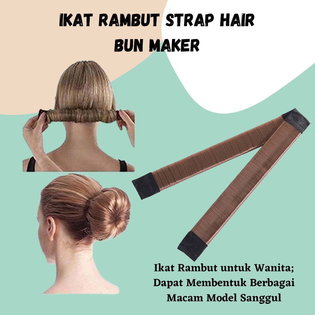 Ikat Rambut Hairbun / Hair Bun Maker / Sanggul Instan Import - Cokelat