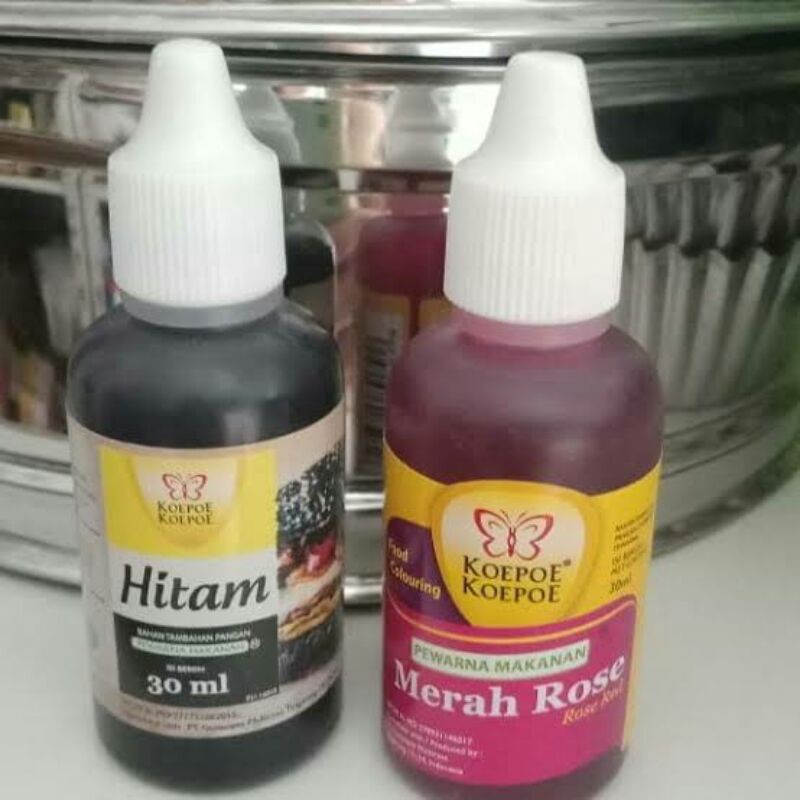 

Pewarna Makanan Hitam dan Merah Rose 30ml