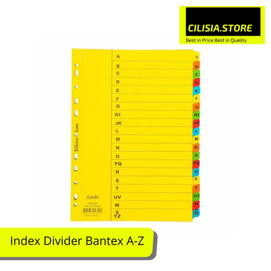 

Pembatas Odner Binder File Index Divider Ukuran A4 Seri Abjad A-Z