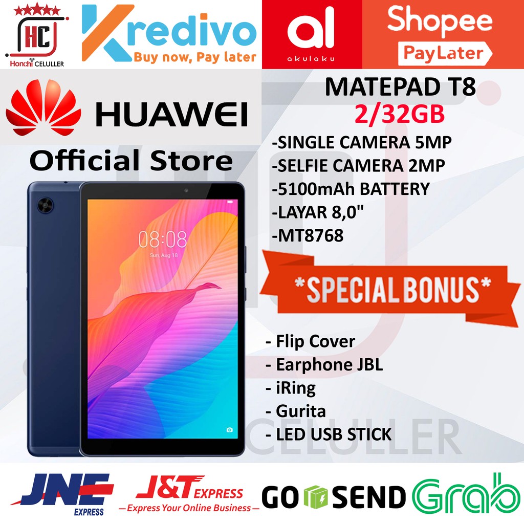 HUAWEI MATEPAD T8 RAM 2GB ROM 32GB 2/32GB GARANSI RESMI INDONESIA