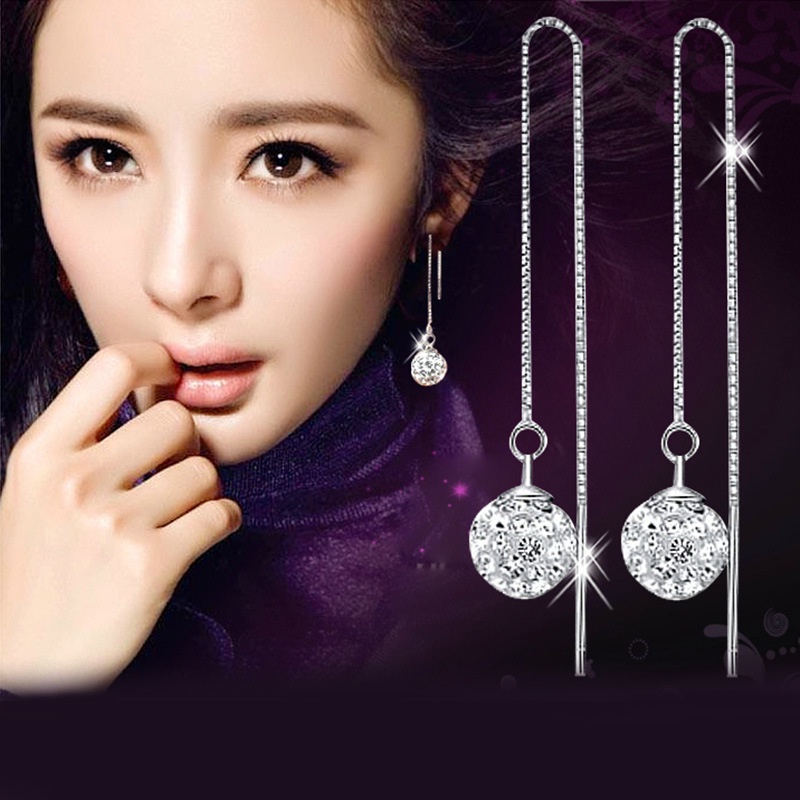 925 Perak Anting Anting Wanita Salju Putih Earline Fashion Perhiasan