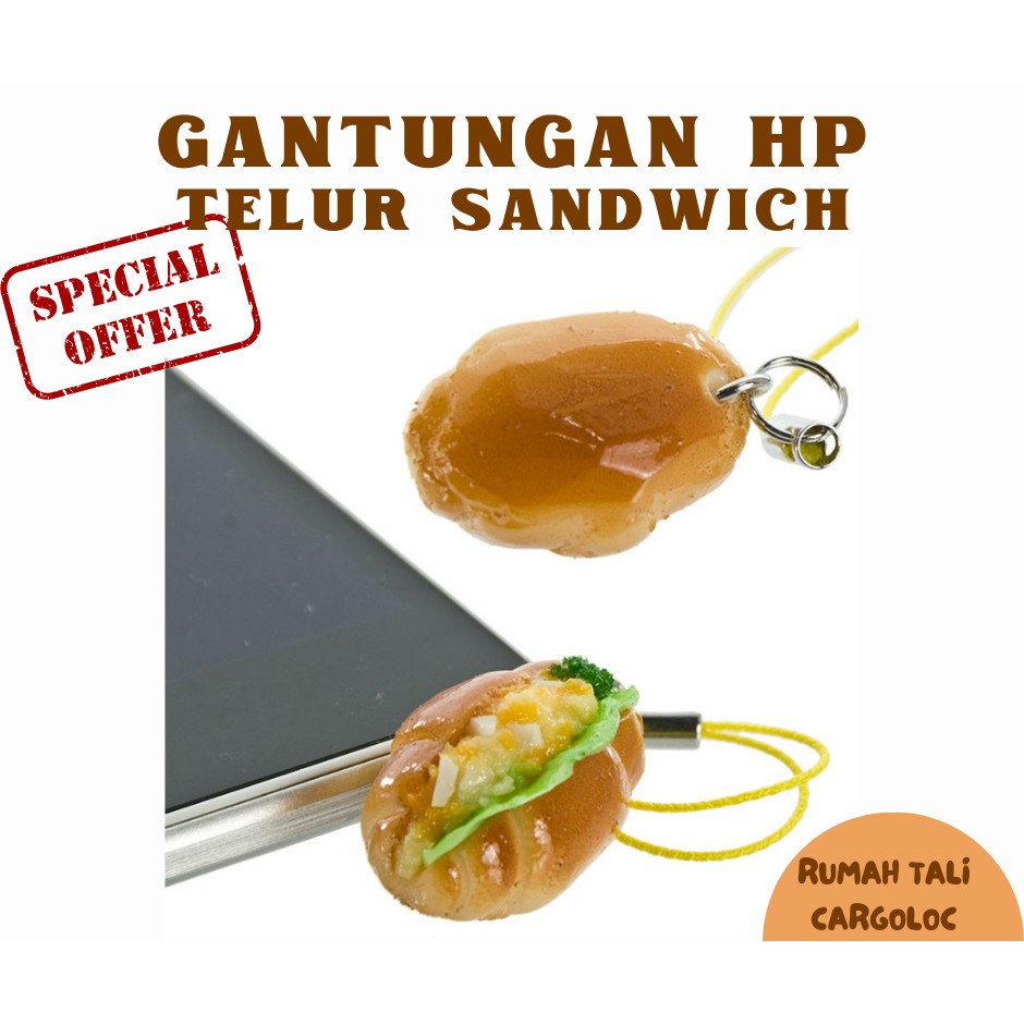 Gantungan HP Makanan JEPANG TELUR SANDWICH
