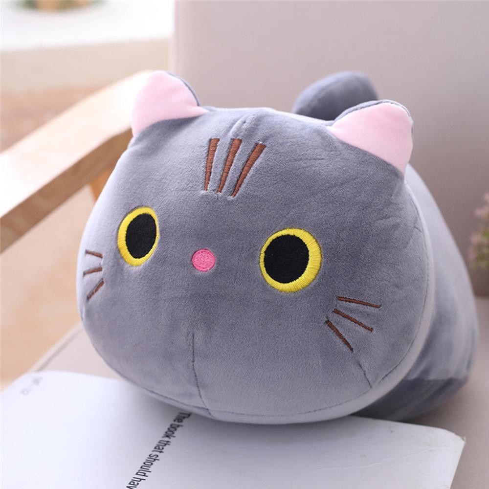 Timekey Mainan Boneka Bantal Stuffed Plush Kartun Kucing Lucu Untuk Hadiah K9R5