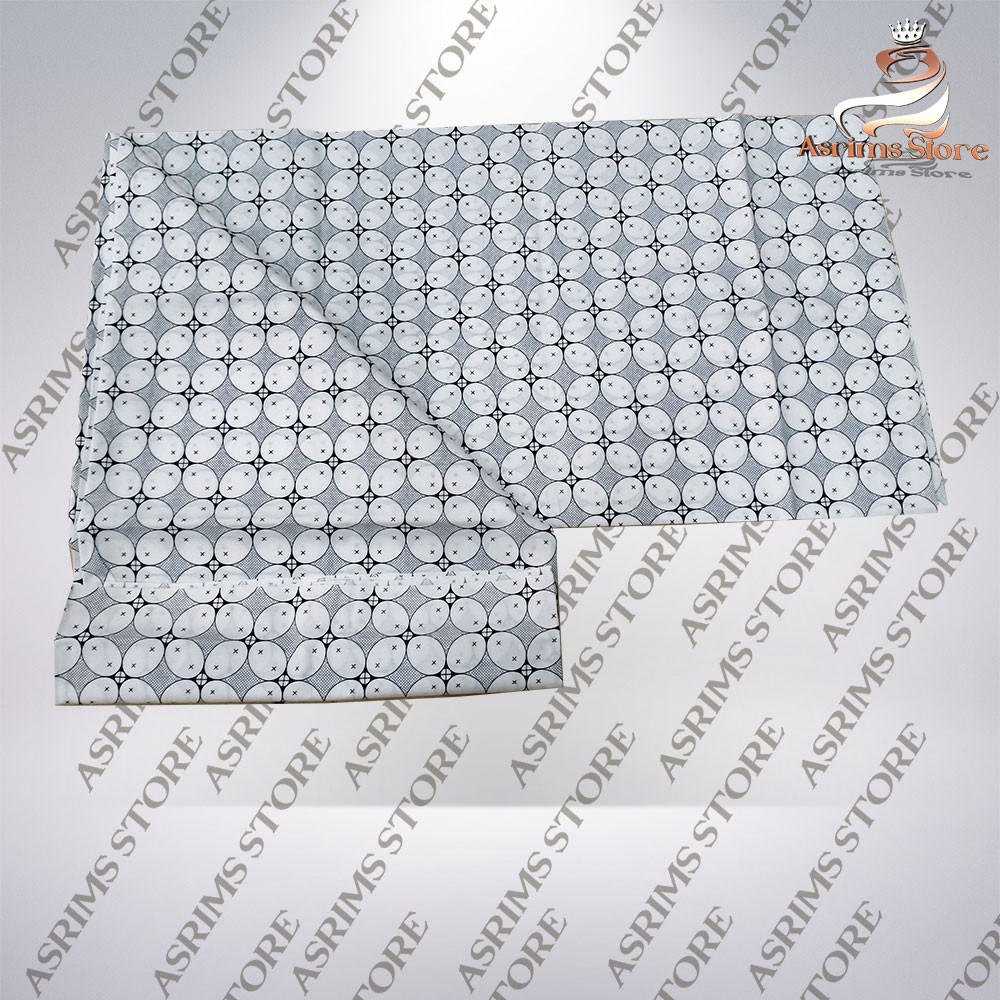 Kain Batik Jogja Jarik Batik Samping Kebat Jogjaan Hitam Putih Santoso AAA Premium Original-8