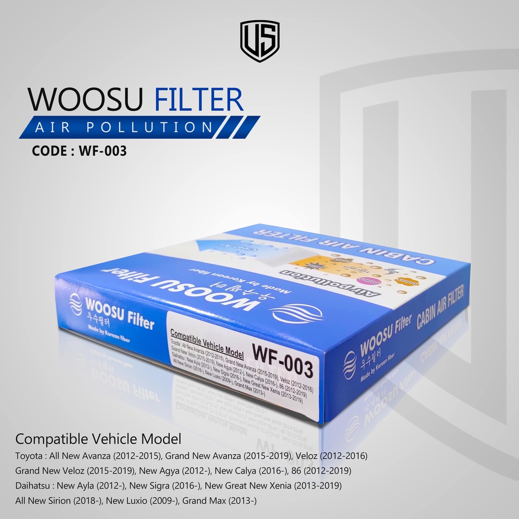 WOOSU Filter Saringan AC Kabin Mobil Premium Avanza VELOZ 2012 - 2015