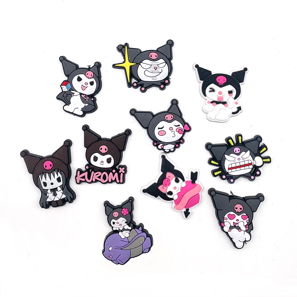 Aksesoris Sepatu Desain Kuromi Untuk Croc jibz Charms Pins Jibbitz Crocs
