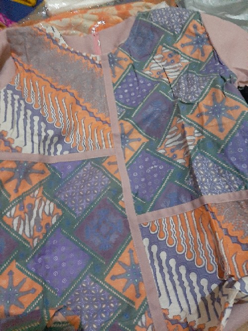 Batik Wanita Asj Sa Hrb026 Kenongo Kemeja Tosca Pendek