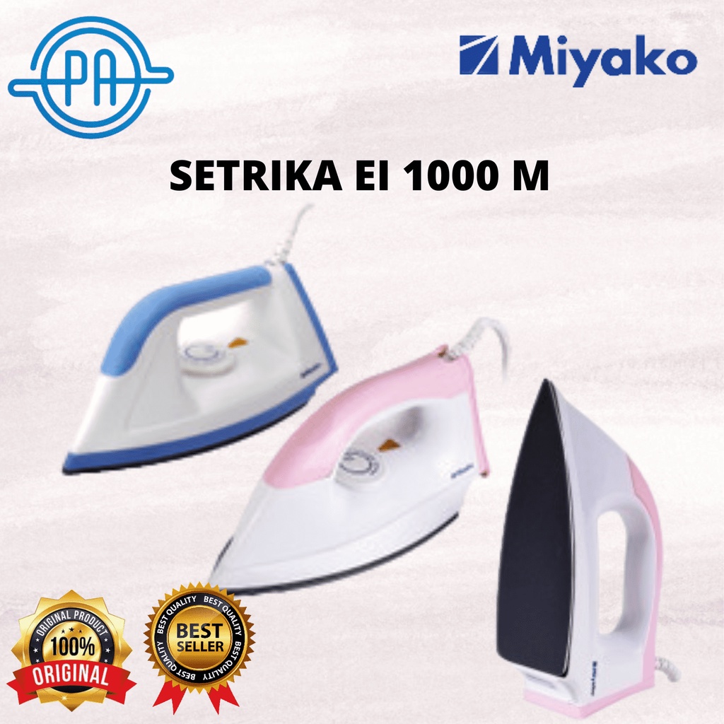 Setrika Miyako EI - 1000 M Setrika dry iron Anti Lengket EI-1000M