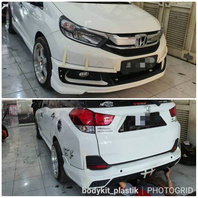 Bodykit front lips dan diffuser honda mobilio e s mugen GRT bodykit duraflex material, BEST QUALITY