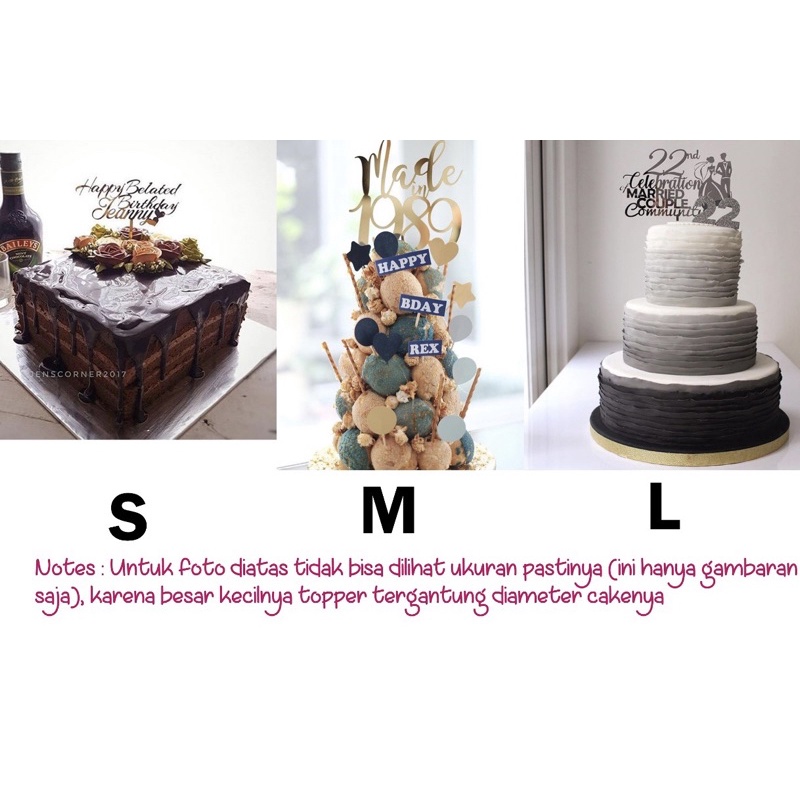 Hiasan Kue Akrilik Wedding / Tusukan Kue Penikahan / Cake Topper Wedding CUSTOM NAMA