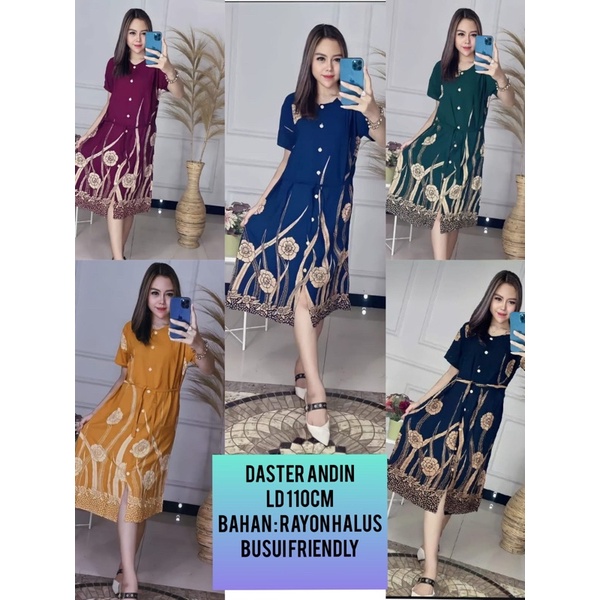 Daster Andin Rayon Premium Daster Batik Murah Daster Busui