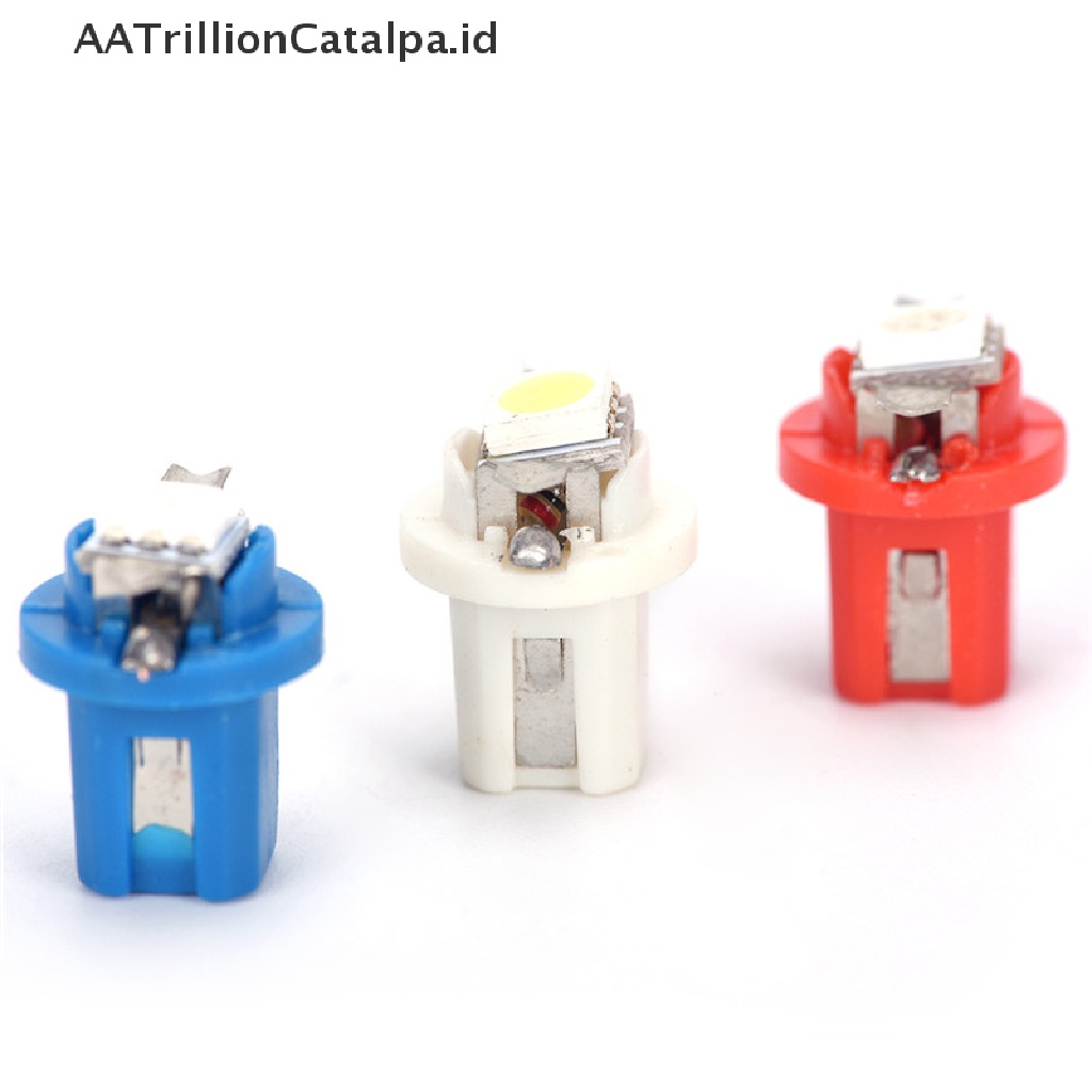 Aatrillioncatalpa 10pcs Lampu LED T5 B8.5D Untuk Indikator Dashboard Mobil