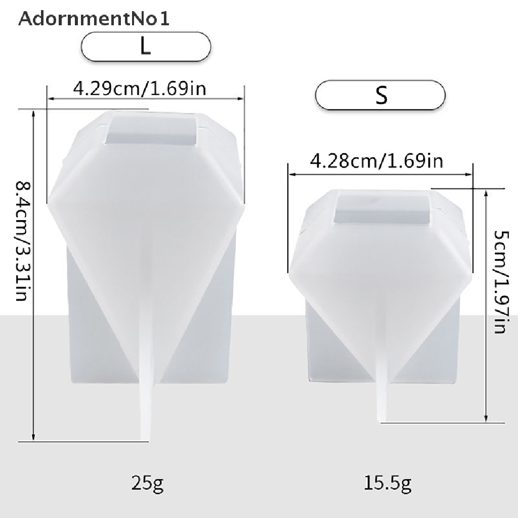 (AdornmentNo1) 1pc Cetakan Lilin Resin DIY Bentuk Piramida Bahan Silikon